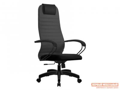 Кресло руководителя  SU-B-10/подл.130/осн.001 Черный, ткань / Темно-серый, Метта. Цвет: серый