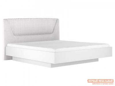 Двуспальная кровать  Марсель Лайт ПМ Белый / Белый, микровелюр, 180х200 см КУРАЖ. Цвет: белый