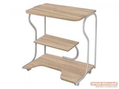 Столик для ноутбука  Практик-4 Дуб Сонома / Серебристый, металл *Вентал. Цвет: светлое дерево