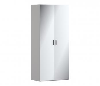 Шкаф 2 дверный Милан СБ-3263 Серый с зеркальным фасадом Столплит
