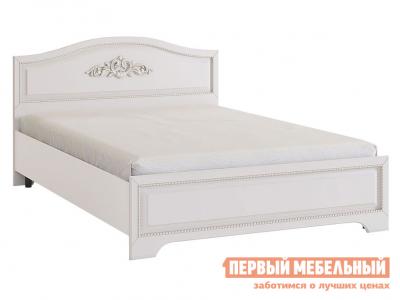 Двуспальная кровать  Белла Белый / Джелато софт, 140х200 см МебельСон. Цвет: белый